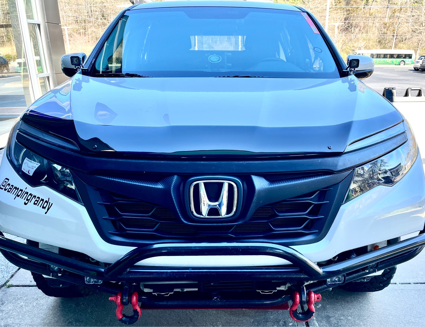 Honda OEM Ridgeline Passport Pilot Low Profile Hood Rock Chip Bug Air Deflector- Fits 2016 to 2020