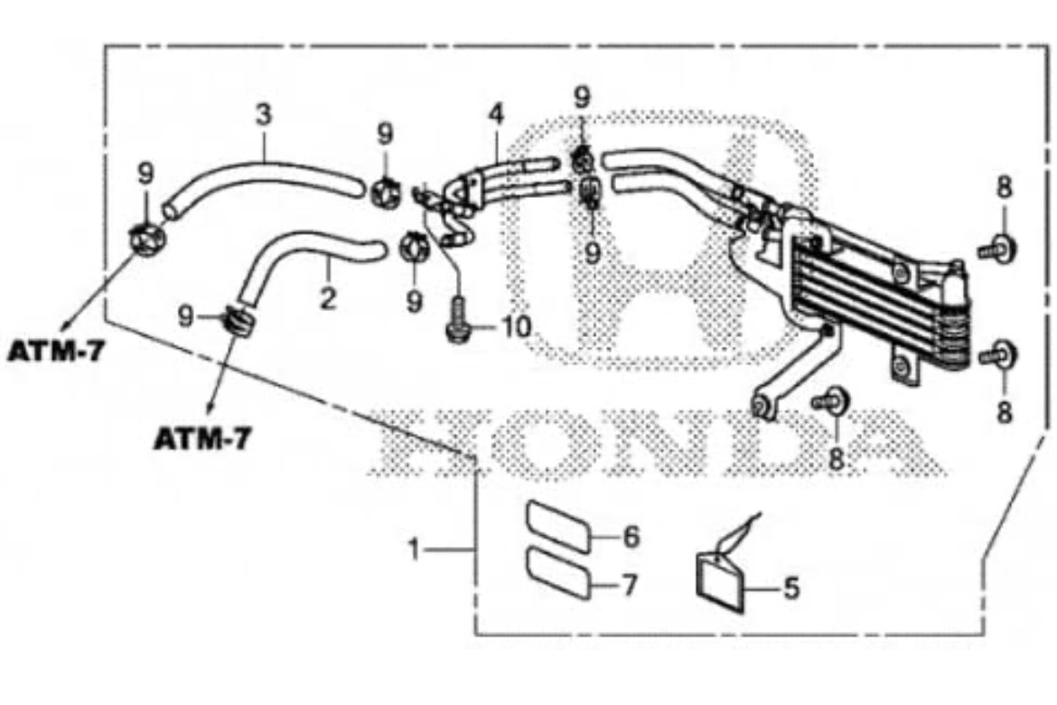 Honda ATF COOLER Transmission Cooler Passport Pilot Tow 5k Lbs