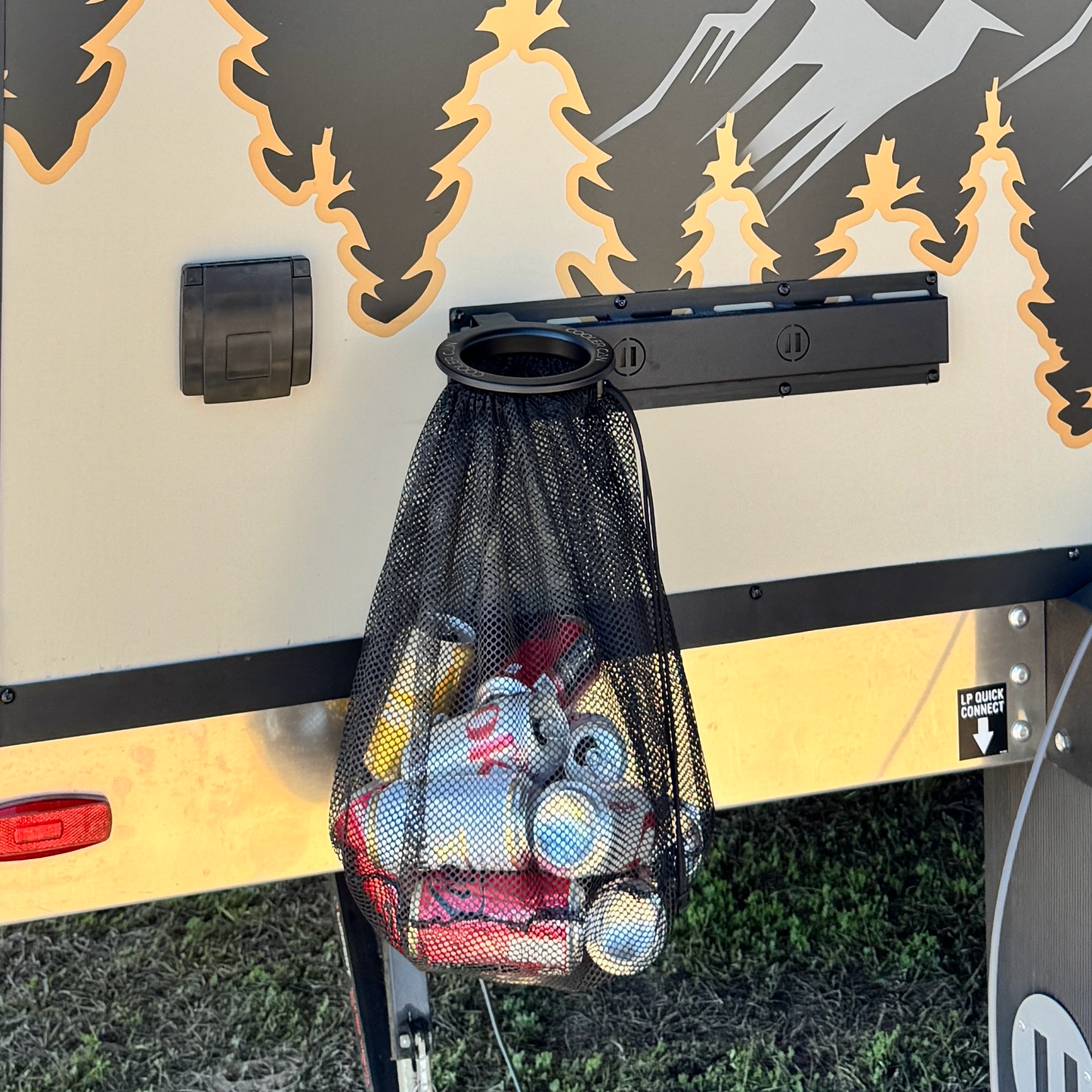 Cooler Can - Outdoor Cooler Trash Can Accessory - Matte Black Finish