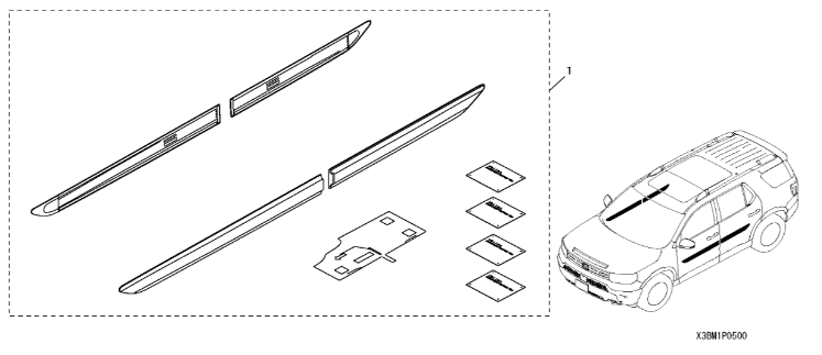 Black Body Side Moldings 2026 Honda Passport