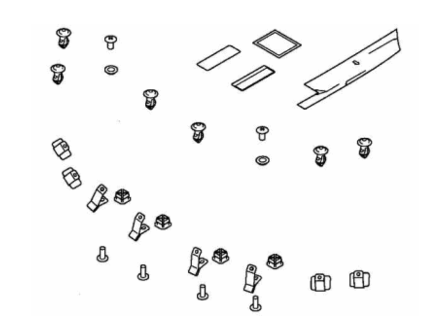 Honda OEM Deflector Replacement Hardware Part Kit