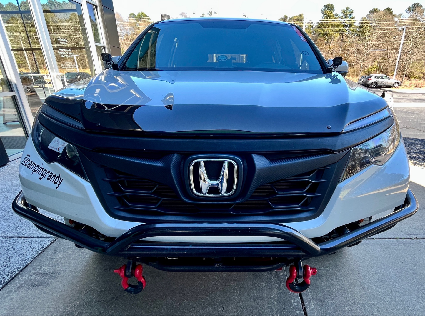 Honda OEM Ridgeline Passport Pilot Low Profile Hood Rock Chip Bug Air Deflector- Fits 2016 to 2020