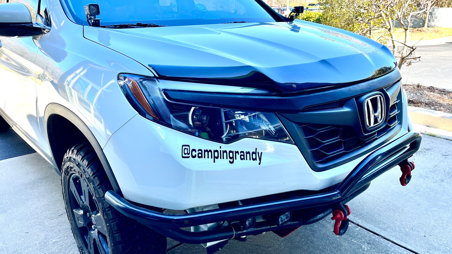 Honda OEM Ridgeline Passport Pilot Low Profile Hood Rock Chip Bug Air Deflector- Fits 2016 to 2020