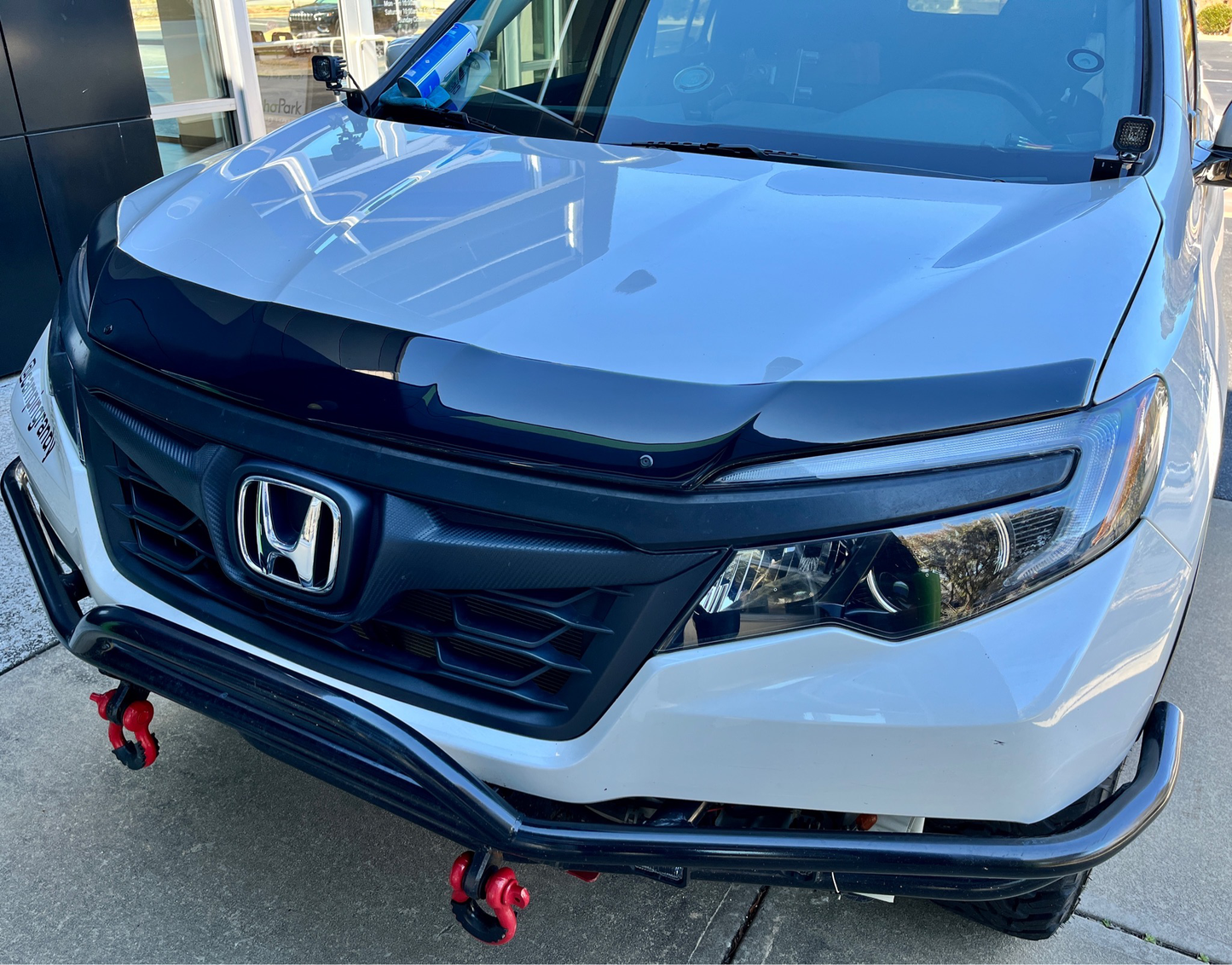 Honda OEM Ridgeline Passport Pilot Low Profile Hood Rock Chip Bug Air Deflector- Fits 2016 to 2020