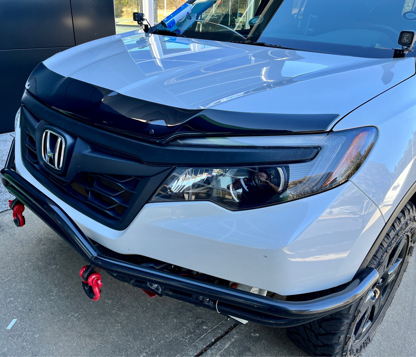 Honda OEM Ridgeline Passport Pilot Low Profile Hood Rock Chip Bug Air Deflector- Fits 2016 to 2020