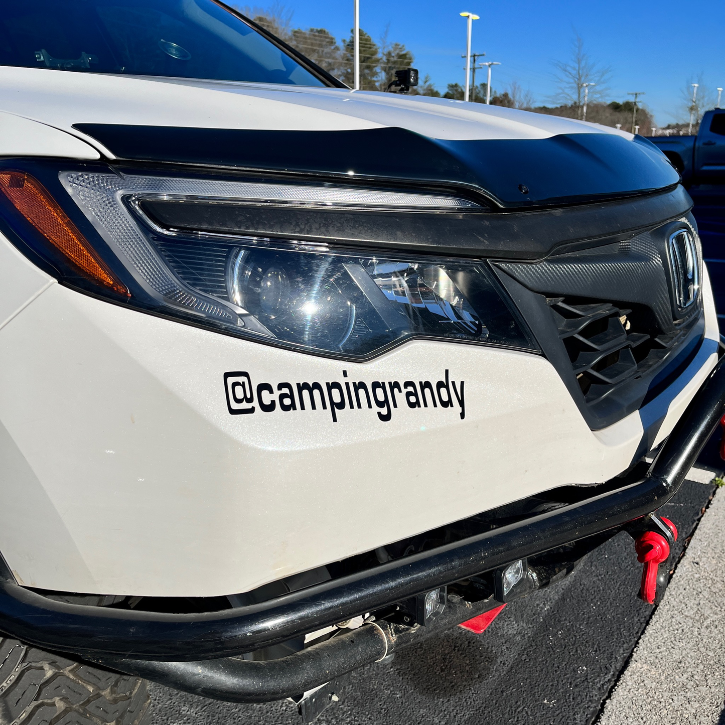 Honda OEM Ridgeline Passport Pilot Low Profile Hood Rock Chip Bug Air Deflector- Fits 2016 to 2020