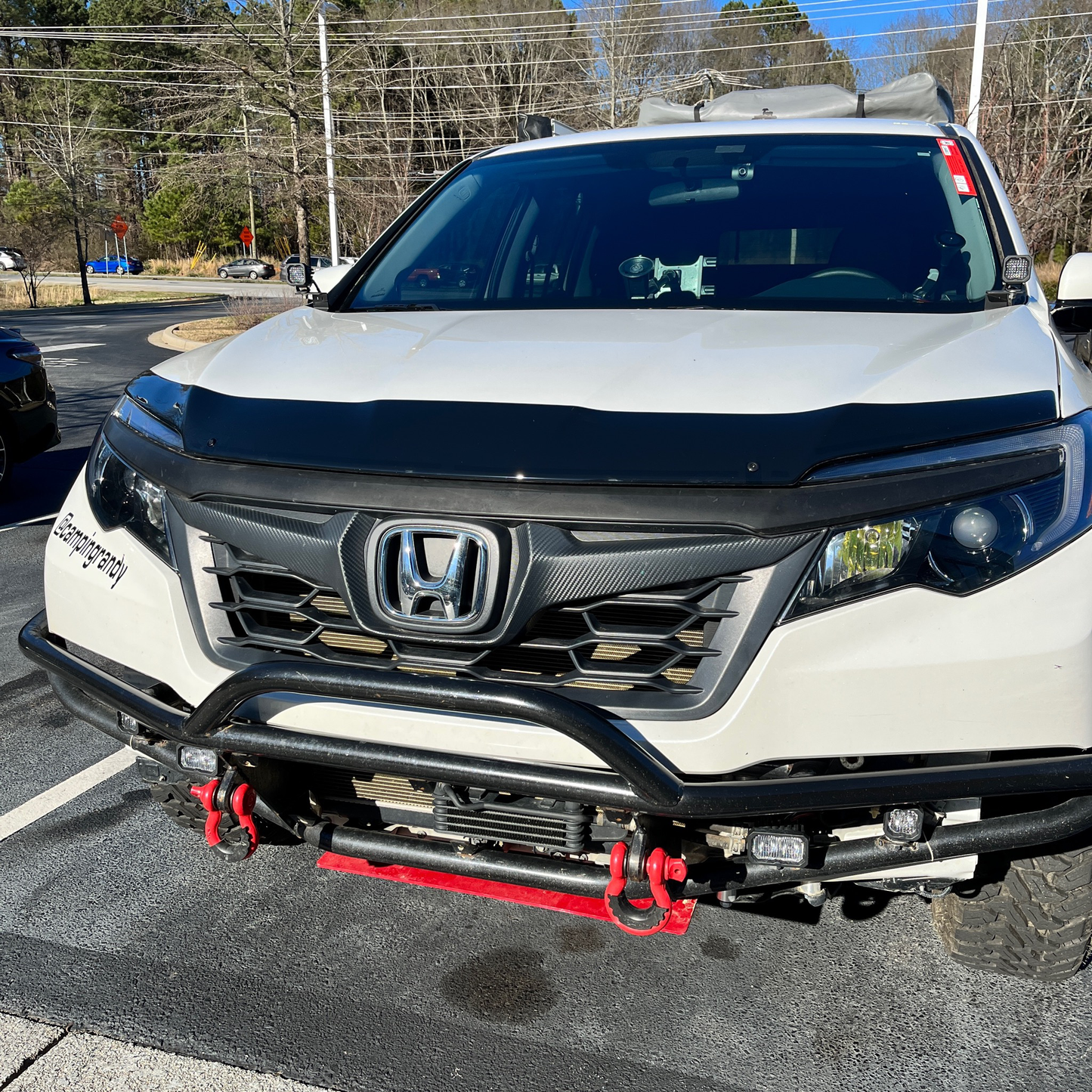 Honda OEM Ridgeline Passport Pilot Low Profile Hood Rock Chip Bug Air Deflector- Fits 2016 to 2020