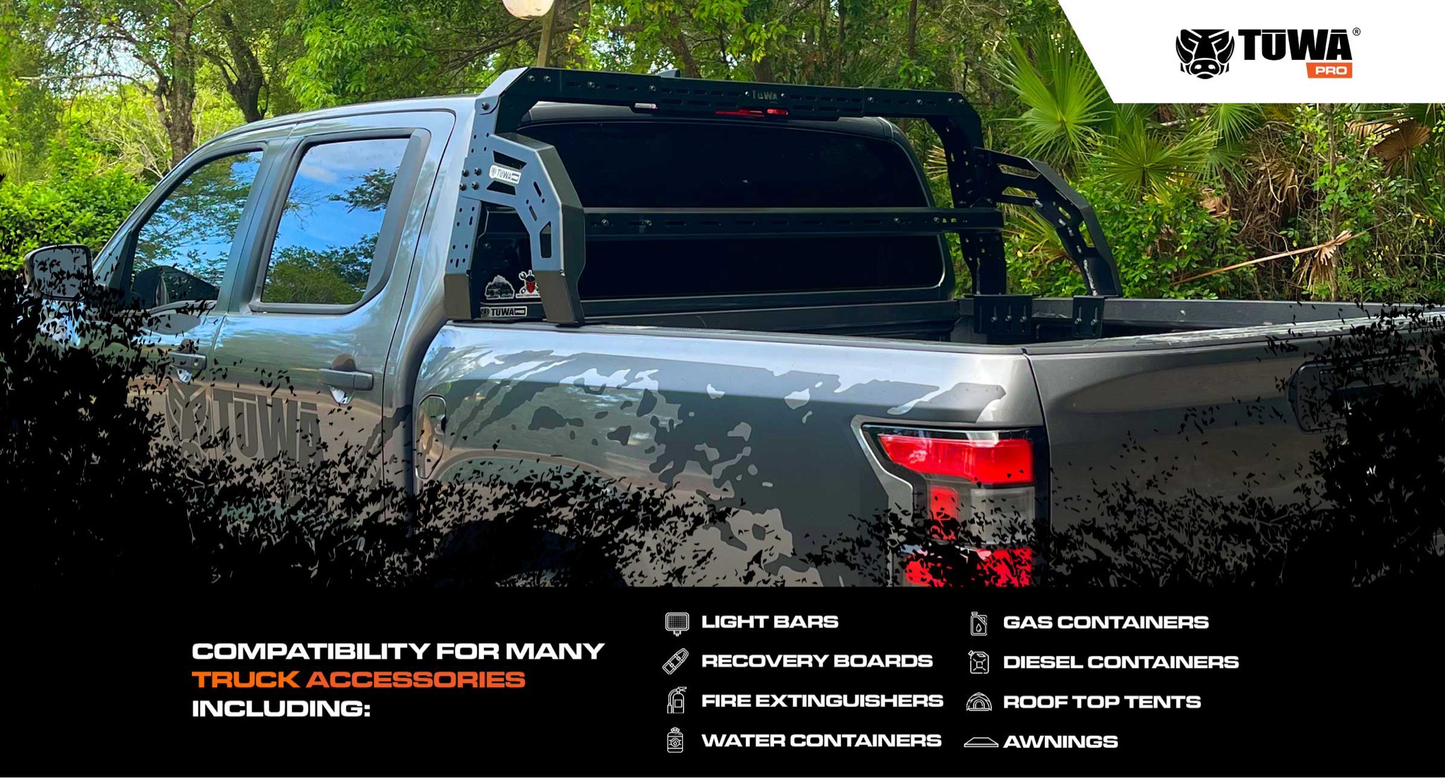 4CX Series Shiprock Headache Rack - Fits 2016 to 2026 Honda Ridgeline by TUWAPRO