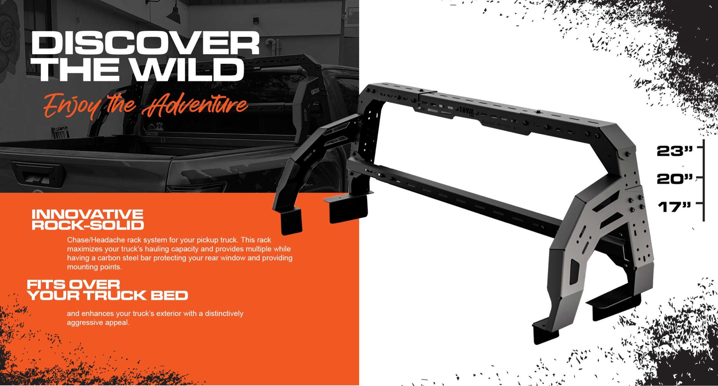 4CX Series Shiprock Headache Rack - Fits 2016 to 2026 Honda Ridgeline by TUWAPRO