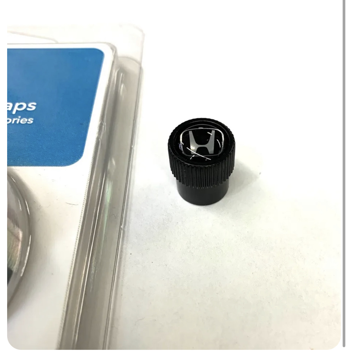 HONDA OEM BLACK H VALVE CAP SET