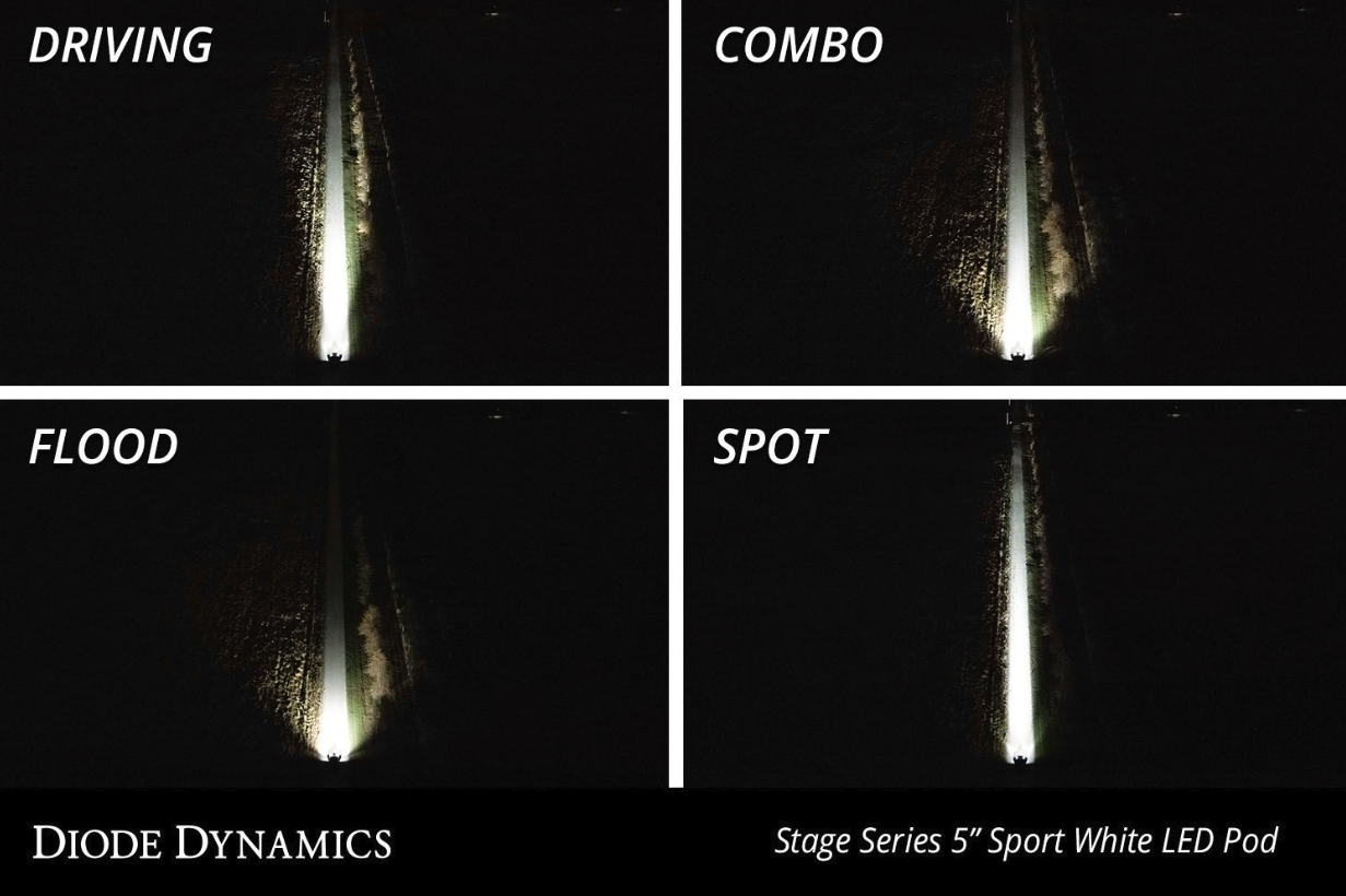 SSC5 Diode Dynamics Stage Series 5" White or YellowSport LED Pod (pair)