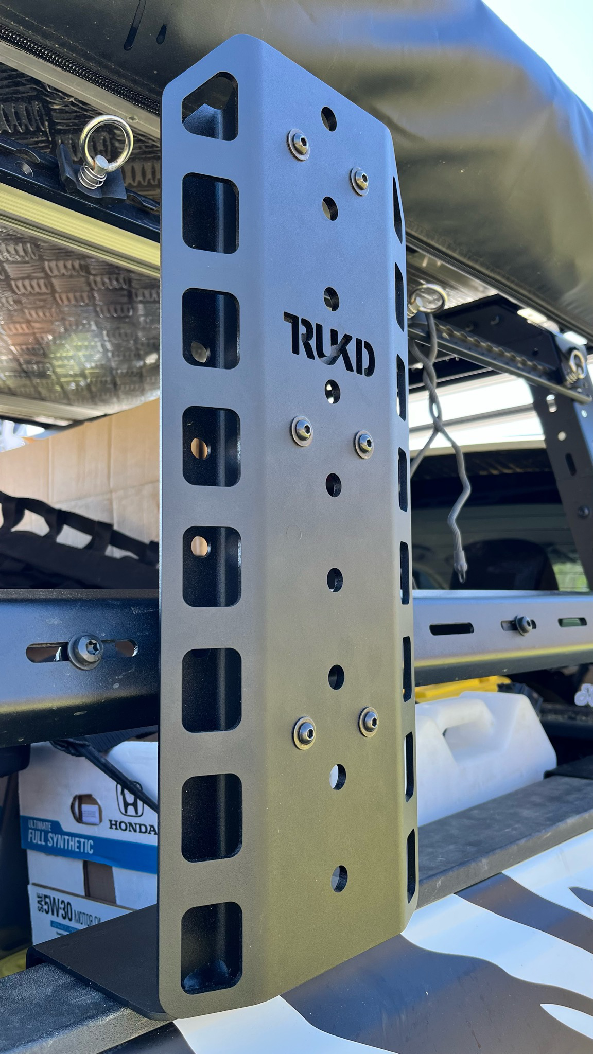 TRUKD DOUBLE DECKER V2 BED RACK CONFIGURATION FOR HONDA RIDGELINE (2016-CURRENT) Works With OEM Bed Cover