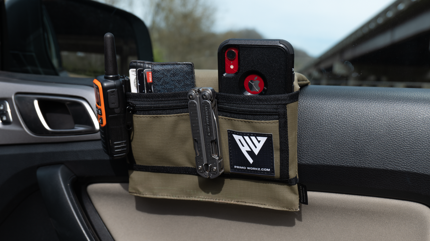 PRIMO-WORKZ Black Green Canvas Rip stop Armrest with & without Cupholder