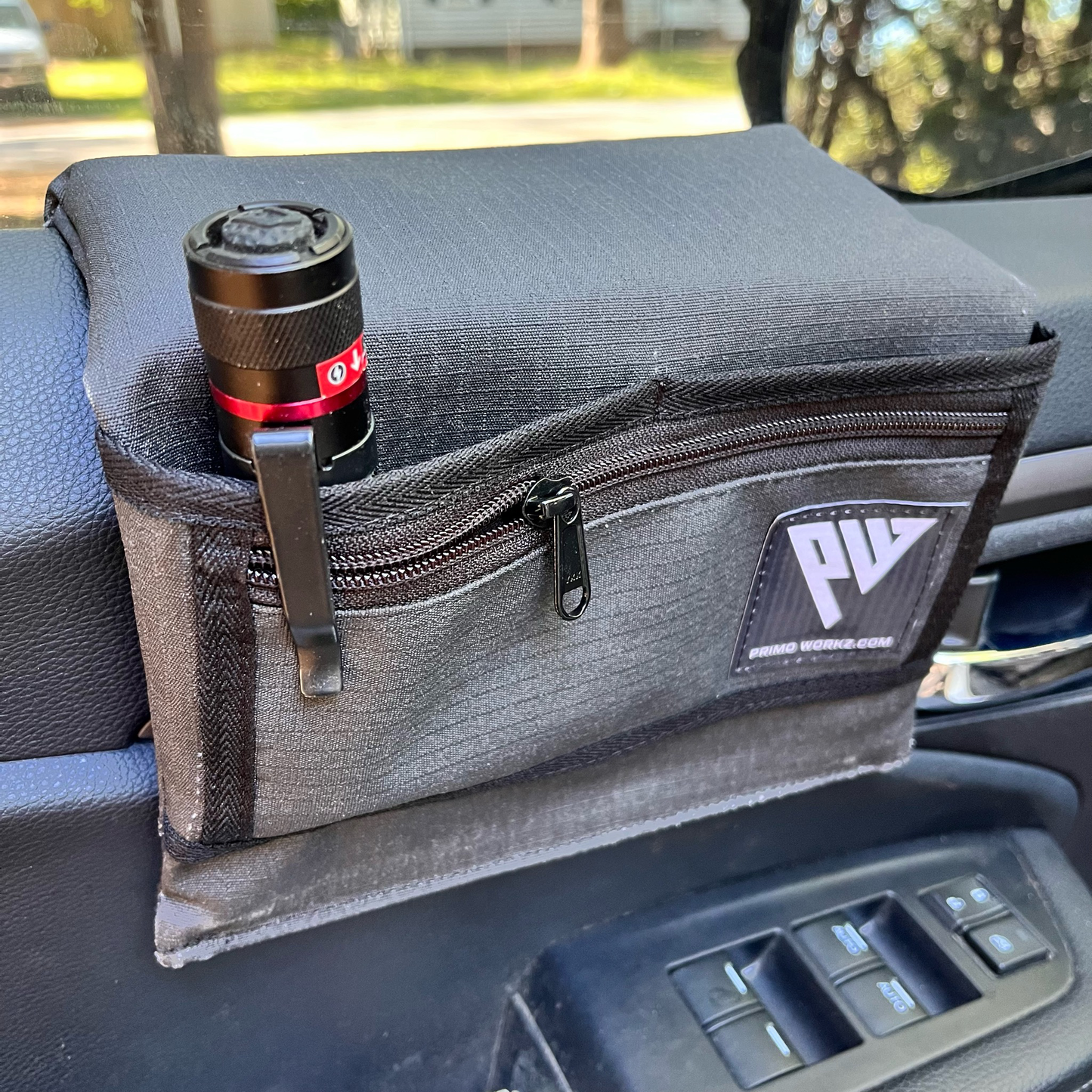 PRIMO-WORKZ Black Green Canvas Rip stop Armrest with & without Cupholder