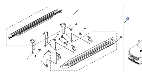 2023 2024 2025 Honda Pilot Running Boards (Platform type)