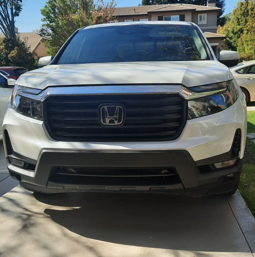 Honda OEM Ridgeline Refresh Chrome Delete Grill Ascent To Gloss Black Edition - Fits 2021 to 2024