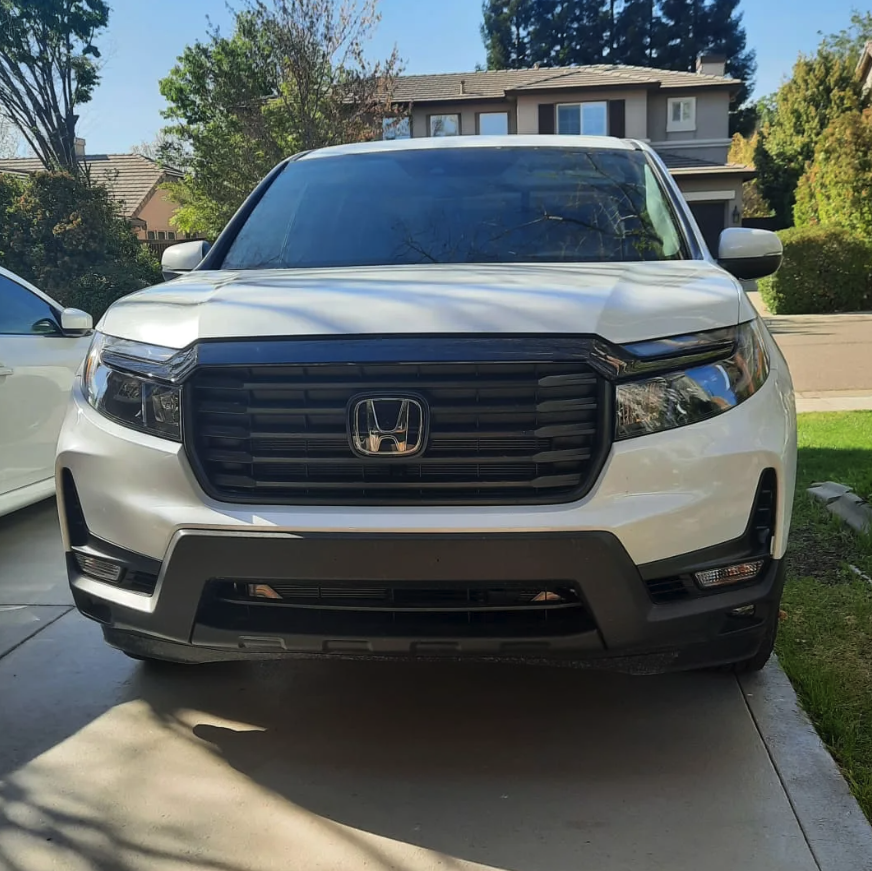 Honda OEM Ridgeline Refresh Chrome Delete Grill Ascent To Gloss Black Edition - Fits 2021 to 2024