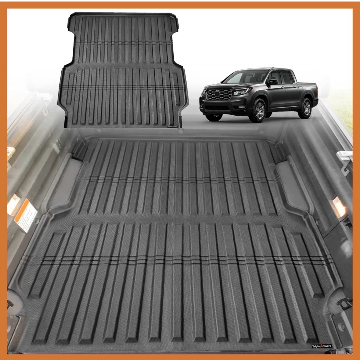 Truck Bed Mat Compatible with 2017-2024 Honda Ridgeline Accessories 5.3FT Vehicle Bed Mat Perfectly Flush All Weather