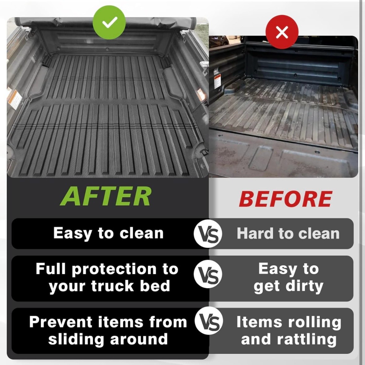 Truck Bed Mat Compatible with 2017-2024 Honda Ridgeline Accessories 5.3FT Vehicle Bed Mat Perfectly Flush All Weather