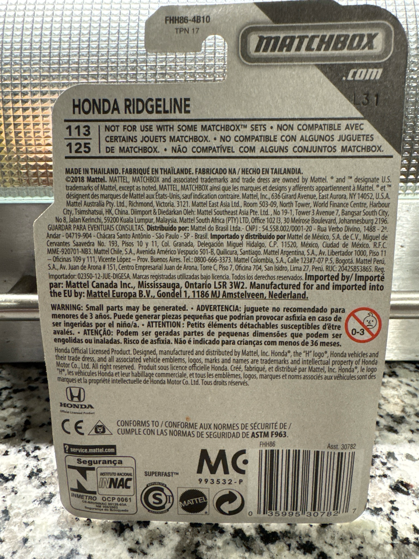 Matchbox Honda Ridgeline MBX Roadtrip 32/35